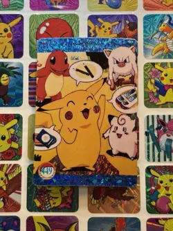 Pokemon Pikachu Vintage Pocket Monsters Vending HOLO Prism Sticker Nintendo 98 - Image 2