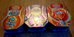 3 Tin Set Necrozma, Ho-Oh, Marshadow GX Mysterious Powers Sealed Pokemon TCG - Image 3