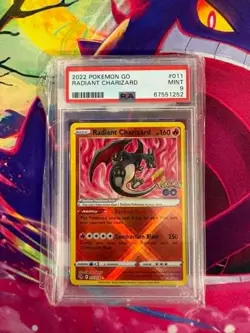 Radiant Charizard 011/078 Pokemon Go English PSA Graded 9 Pokemon TCG - Image 1