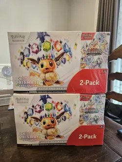 Pokemon Prismatic Evolutions Elite Trainer Box & Booster Bundle Costco 2 Pack X2 - Image 1