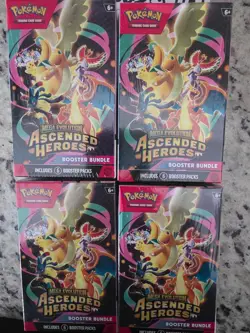 Pokemon TCG Ascended Heroes Booster Bundle Lot of 4 - Image 1