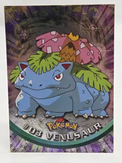 1999 Topps Pokemon TCG Venusaur #03 Non-Holo TV Series 1 Blue Logo - Image 1