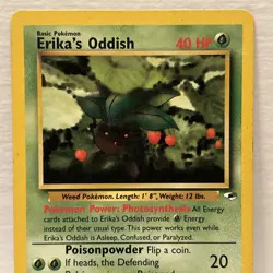 Pokemon TCG Erika's Oddish Gym Heroes 47/132 Unlimited Uncommon LP EXCELLENT - Image 2