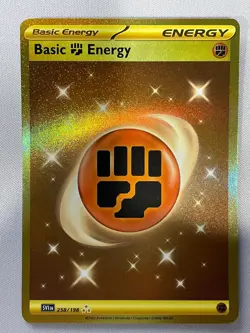 Basic Fighting Energy 258/198 Hyper Rare Scarlet & Violet Pokemon Holo Near Mint - Image 1