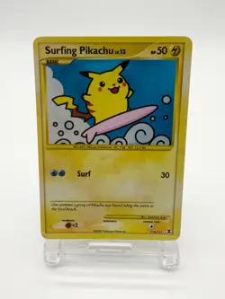 Pokemon TCG Surfing Pikachu 114/111 2009 Rising Rivals Secret Rare LP - Image 1