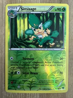 Simisage - 11/146 - Rare - Reverse Holo LP, English Pokemon XY Base Set - Image 1