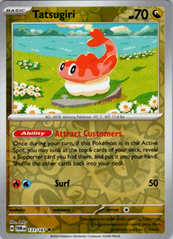 💥Pokemon - Tatsugiri - Reverse Holo - 131/167 - Twilight Masquerade (NM)💥 - Image 1