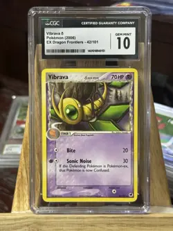 Vibrava #42 Vintage Pokemon EX Dragon Frontiers 2006 CGC 10 Gem Mint GRADED - Image 1