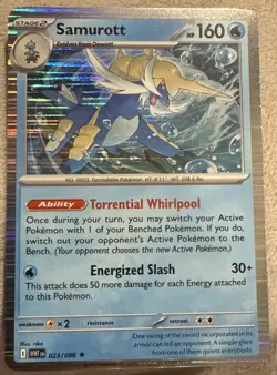 Samurott 023/086 Holo Rare Pokemon TCG Sv10.5: White Flare NM/M - Image 1