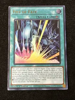 Yu-Gi-Oh Card: Fist of Fate EG01-EN003 Ultra Rare! 1st Ed Nm - Image 1