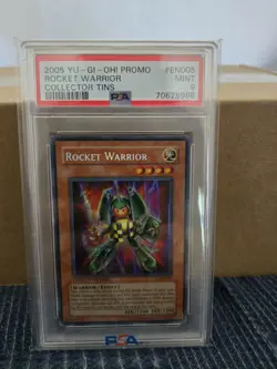 2005 Yu-Gi-Oh! Rocket Warrior CT2-EN005 Collector's Tin Secret Rare Promo PSA 9 - Image 1