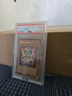 2005 Yu-Gi-Oh! Rocket Warrior CT2-EN005 Collector's Tin Secret Rare Promo PSA 9 - Image 2