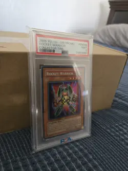 2005 Yu-Gi-Oh! Rocket Warrior CT2-EN005 Collector's Tin Secret Rare Promo PSA 9 - Image 3