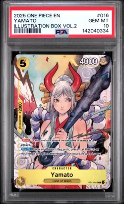 2025 One Piece Promos #016 Yamato Illustration Box Vol.2 PSA 10 - Image 1