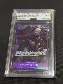 One Piece English Trafalgar Law OP09-069 Alt Art Rare AGS 10 - Image 1