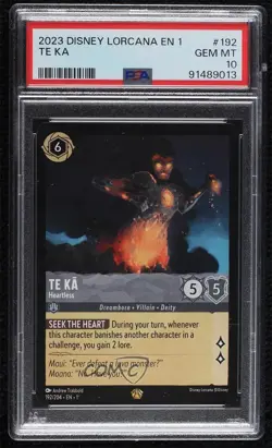 2023 Disney Lorcana - The First Chapter 1 Legendary Te Ka #192 PSA 10 GEM MT - Image 1