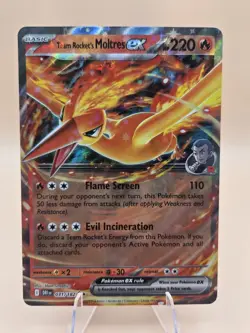 Team Rockets Moltres EX 31/182 Sv10: Destined Rivals Holo Card NM Condition - Image 1