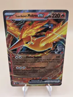 Team Rockets Moltres EX 31/182 Sv10: Destined Rivals Holo Card NM Condition - Image 4