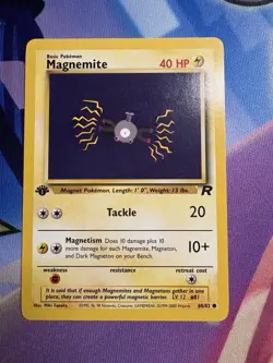 Pokemon TCG Magnemite Team Rocket 60/82 Regular 1st Edition Common Card LP - Image 1