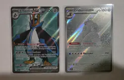 Pokemon EX Holo Card Lot 4 - Empoleon EX, Crabominable, Snover, Vanillish - Image 2