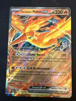 Team Rocket's Moltres ex #031/182 SV10: Destined Rivals NM - Pokemon Card - Image 1
