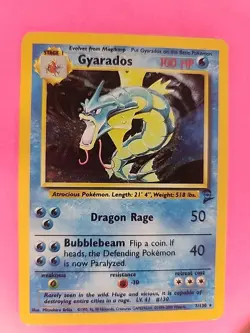 Gyarados Base Set 2 Holo Pokemon Card WOTC - Image 1