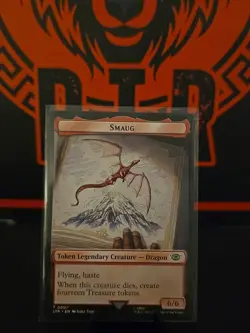 MTG Smaug Token Lord Of The Rings NM Magic the Gathering - Image 1