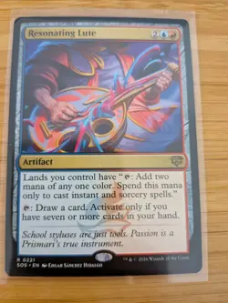 MTG Resonating Lute 0221 Secrets of Strixhaven M/NM Free UK P&P - Image 1