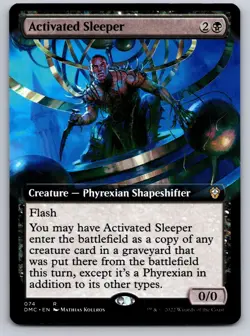 Activated Sleeper (Extended Art) 74 Commander: DMC Magic: The Gathering NM - Image 1