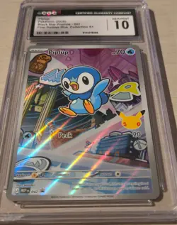 Piplup 042 First Partner Illustration Black Star Promo CGC 10 Gem Mint Pokemon - Image 2
