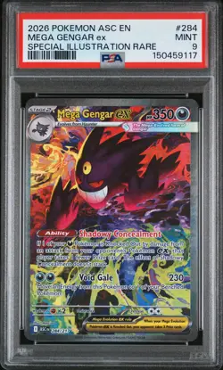 2026 POKEMON ASC EN-ASCENDED HEROES #284 MEGA GENGAR EX PSA 9 - Image 1