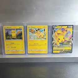Pokemon TCG Pikachu 2/15 Pikachu V 049/195 043/185 Holo Basic & V Lot of 3 - Image 1