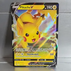 Pokemon TCG Pikachu 2/15 Pikachu V 049/195 043/185 Holo Basic & V Lot of 3 - Image 4