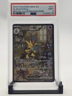 Pokemon 2023 Alakazam ex 201/165 Special Illustration Rare 151 MINT PSA 9 - Image 1