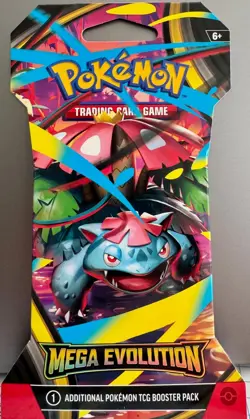 Pokemon Mega Evolution Sleeved Booster Pack Random Art Factory Sealed - Image 1