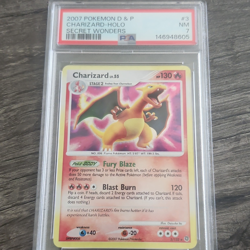 Pokemon TCG Charizard 3/132 Secret Wonders Holo PSA 7 English 6+ Flame - Image 1