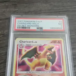 Pokemon TCG Charizard 3/132 Secret Wonders Holo PSA 7 English 6+ Flame - Image 3