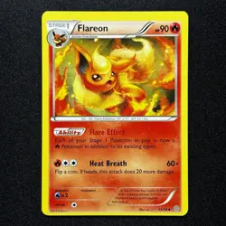 Pokemon Flareon #13 Ancient Origins LP OC MISCUT ERROR - Image 1