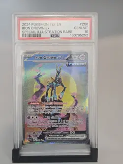 IRON CROWN EX 2024 POKEMON TEF SPECIAL ILLUSTRATION RARE 206/162 PSA 10 - Image 1