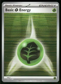 Basic Grass Energy 017 Scarlet & Violet Energies Holo Pokemon Near Mint - Image 1