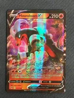Pokemon Houndoom V 021/189 Ultra Rare Holo Darkness Ablaze NM - Image 1