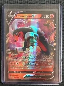 Pokemon Houndoom V 021/189 Ultra Rare Holo Darkness Ablaze NM - Image 3