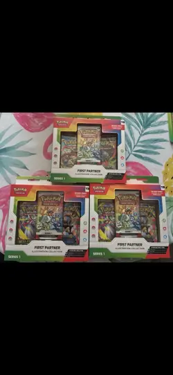 Pokemon TCG First Partner Illustration Collection Series 1 New Lot Of 3 - Image 1