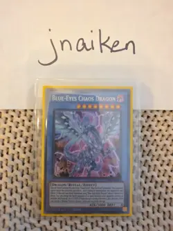 YUGIOH! Blue-Eyes Chaos Dragon LDS2-EN017 Secret Rare 1st Edition MINT - Image 1