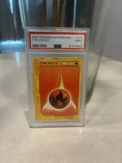 Pokemon 2002 Expedition Base Set Fire Energy 161/165 PSA 9 Regular - Image 1
