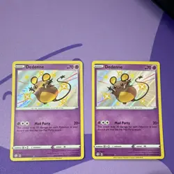 POKEMON Dedenne SV051/SV122 HOLO BASIC ENGLISH LOT OF 2 - Image 1
