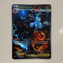 Pokemon Mega Charizard X EX Full Art Holo 125/094 Phantasmal Flames 360 HP 90x - Image 1
