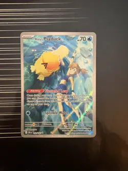 Pokemon Misty's Psyduck Illustration Rare Holo 193/182 Sv10 Basic 70 HP Aqua - Image 1