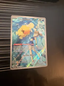 Pokemon Misty's Psyduck Illustration Rare Holo 193/182 Sv10 Basic 70 HP Aqua - Image 3