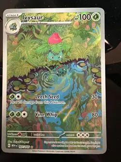 Pokemon Ivysaur 167/165 Illustration Rare Full Art Holo Scarlet & Violet 151 - Image 1